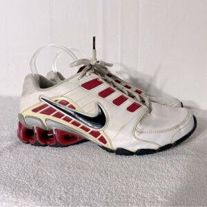 Vintage Nike Impax Atlas 2 White Red Lace Up Trainers Athletic Sneakers 8